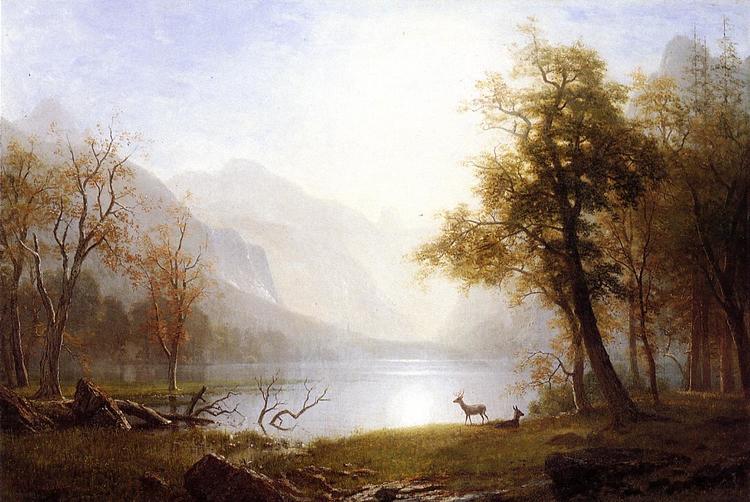 Albert Bierstadt Oil Painting Valley in Kings Canyon